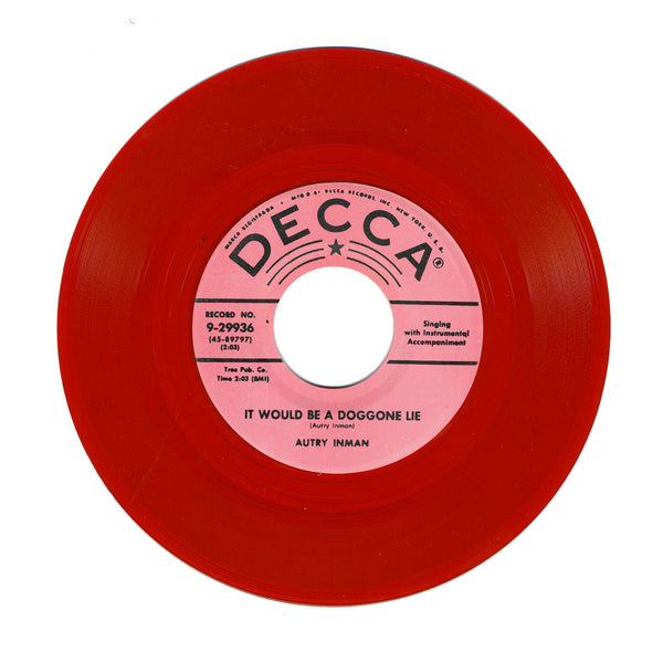 Autry Inman - It Would Be a Doggone Lie / Be Bop Baby 7" Vinyl Record (reissue)