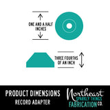 Sparkling Record Adapter in Shake-Up Teal Parfait